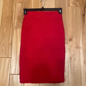 Brat Star Tummy Control Pencil Skirt Red Small